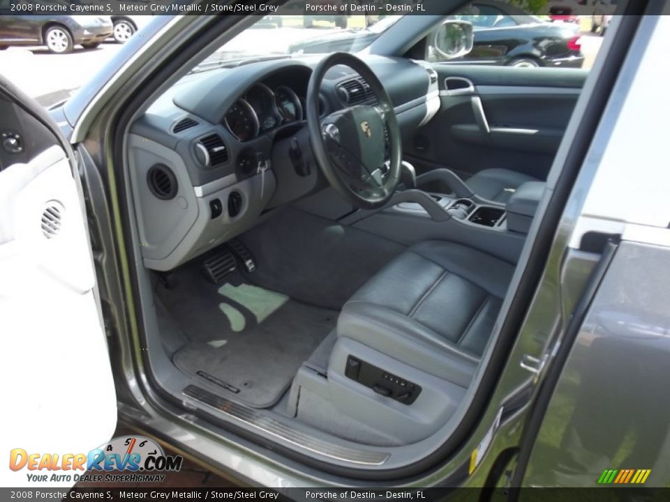 2008 Porsche Cayenne S Meteor Grey Metallic / Stone/Steel Grey Photo #9