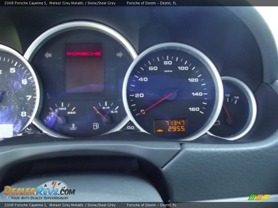2008 Porsche Cayenne S Meteor Grey Metallic / Stone/Steel Grey Photo #12