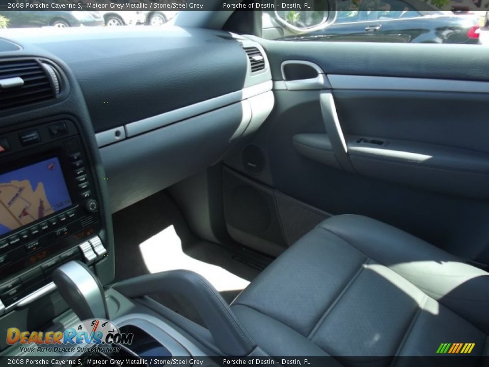 2008 Porsche Cayenne S Meteor Grey Metallic / Stone/Steel Grey Photo #16