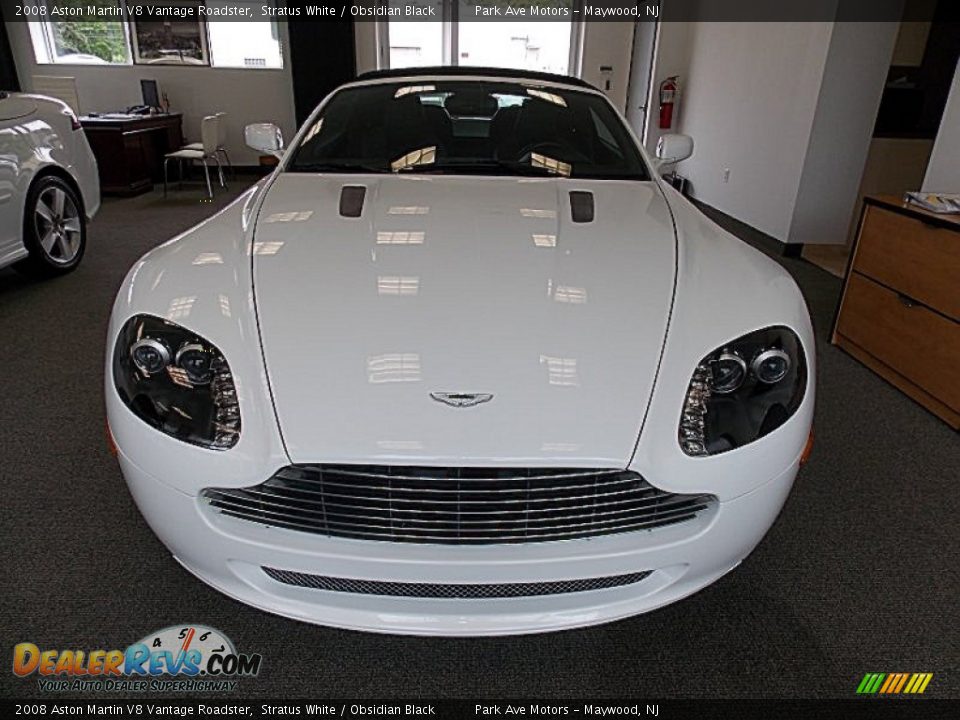 2008 Aston Martin V8 Vantage Roadster Stratus White / Obsidian Black Photo #8
