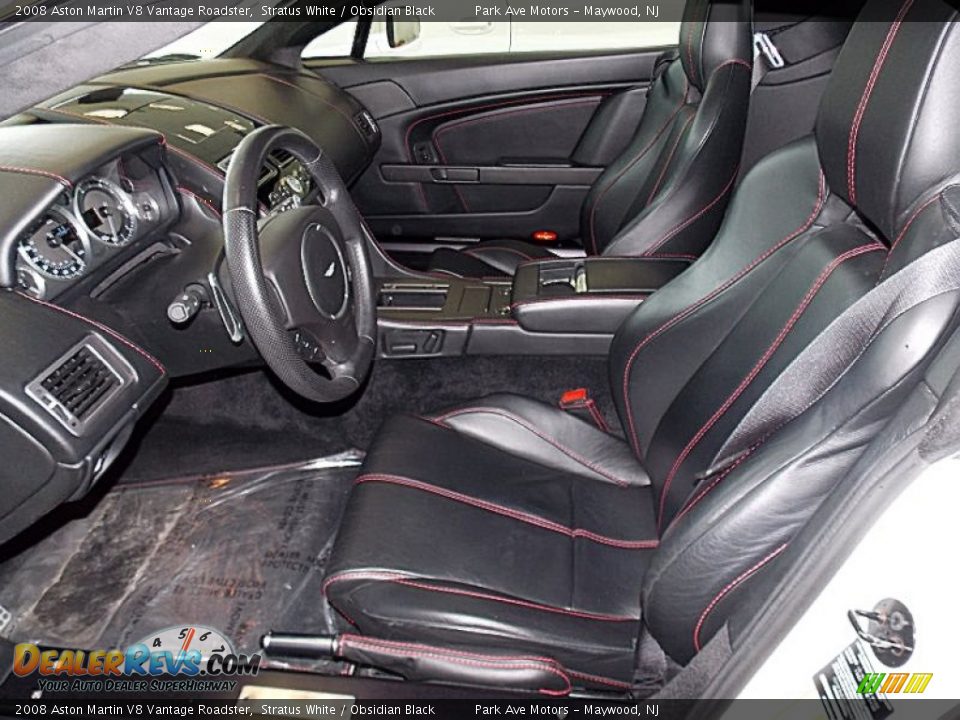 Obsidian Black Interior - 2008 Aston Martin V8 Vantage Roadster Photo #11