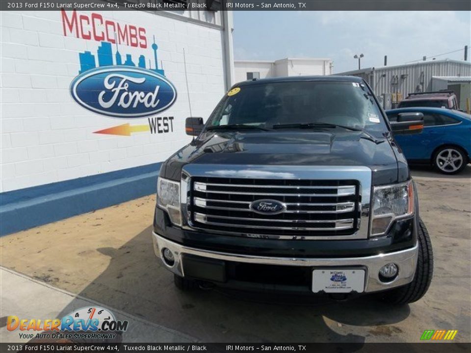 2013 Ford F150 Lariat SuperCrew 4x4 Tuxedo Black Metallic / Black Photo #1