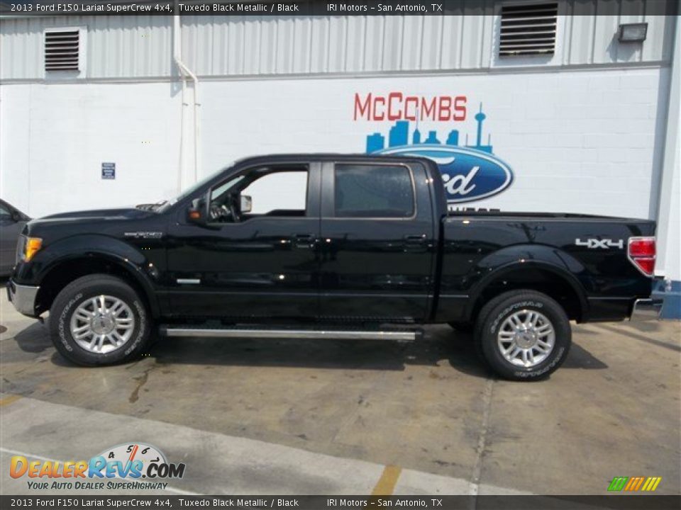 2013 Ford F150 Lariat SuperCrew 4x4 Tuxedo Black Metallic / Black Photo #3