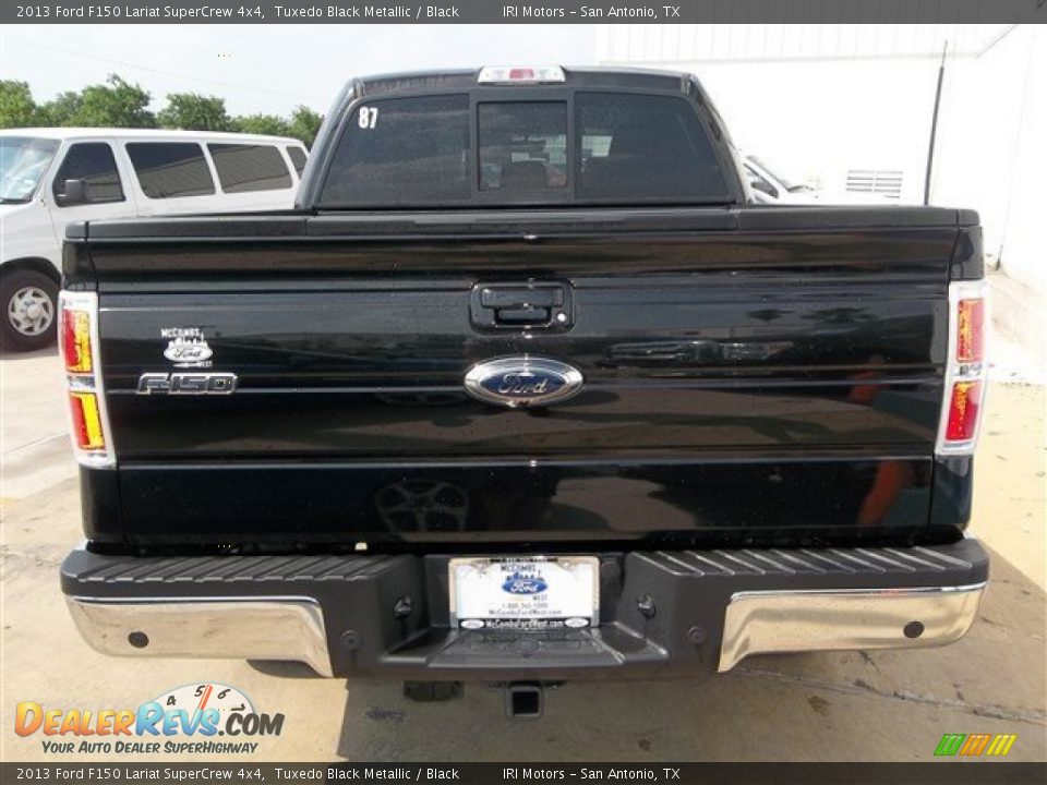 2013 Ford F150 Lariat SuperCrew 4x4 Tuxedo Black Metallic / Black Photo #5