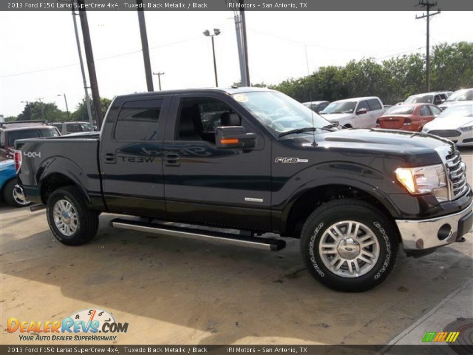 2013 Ford F150 Lariat SuperCrew 4x4 Tuxedo Black Metallic / Black Photo #6