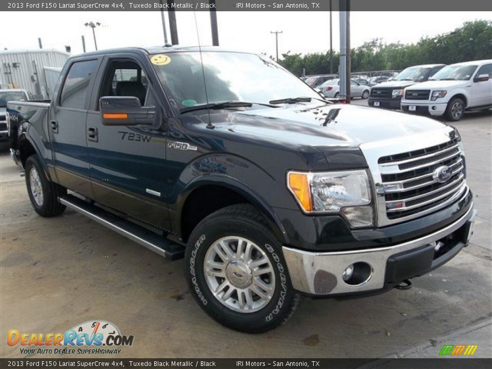 2013 Ford F150 Lariat SuperCrew 4x4 Tuxedo Black Metallic / Black Photo #7