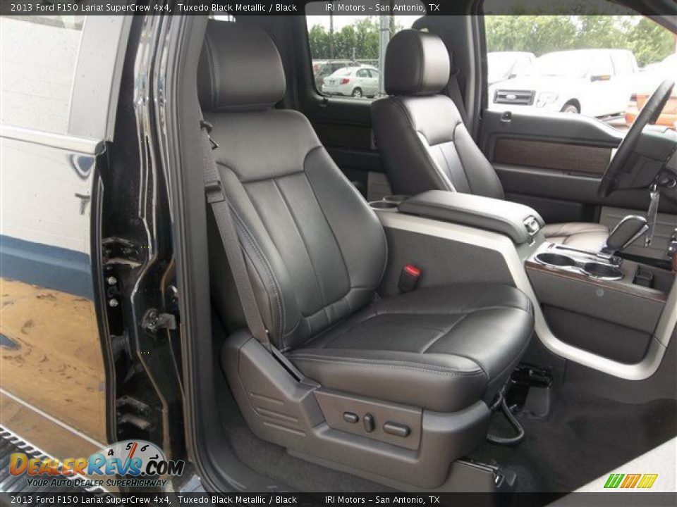 2013 Ford F150 Lariat SuperCrew 4x4 Tuxedo Black Metallic / Black Photo #13