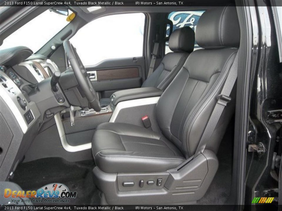 2013 Ford F150 Lariat SuperCrew 4x4 Tuxedo Black Metallic / Black Photo #24