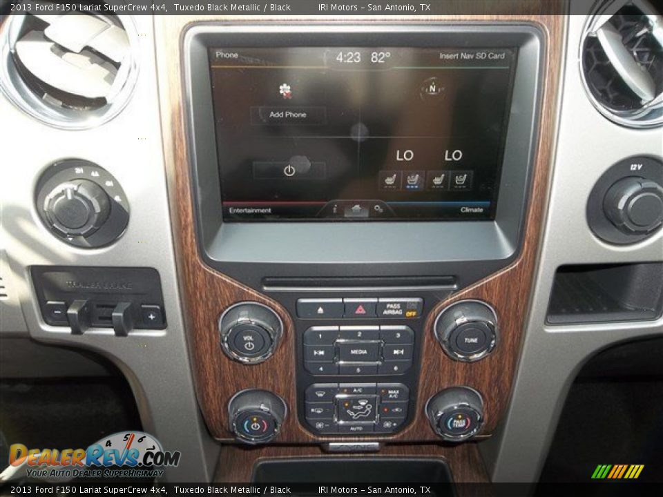 2013 Ford F150 Lariat SuperCrew 4x4 Tuxedo Black Metallic / Black Photo #28