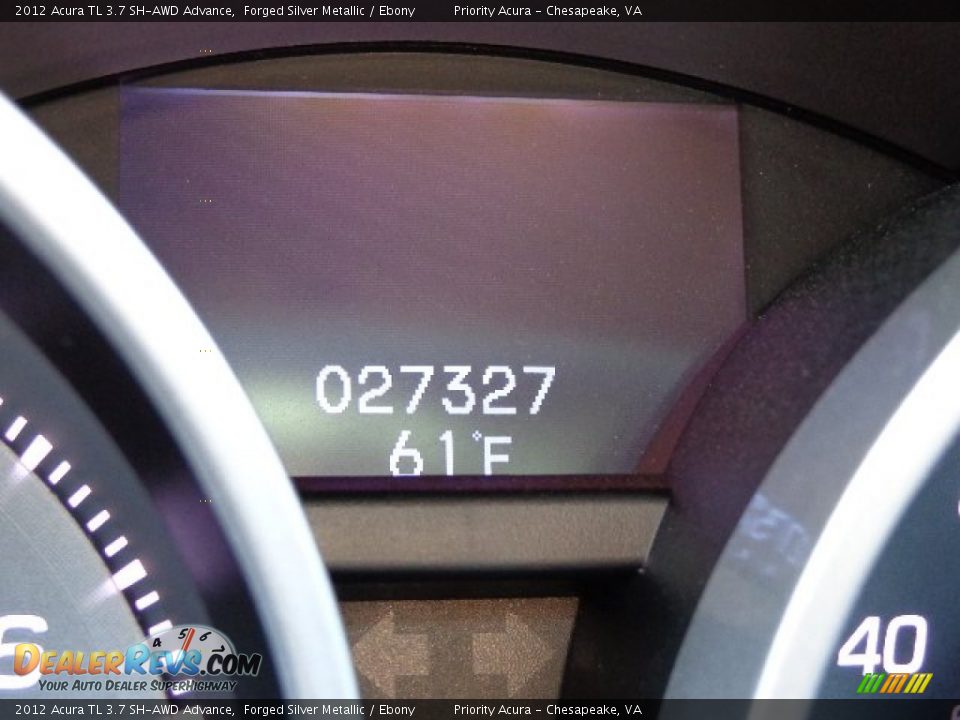 2012 Acura TL 3.7 SH-AWD Advance Forged Silver Metallic / Ebony Photo #25