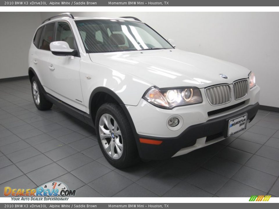 2010 BMW X3 xDrive30i Alpine White / Saddle Brown Photo #1
