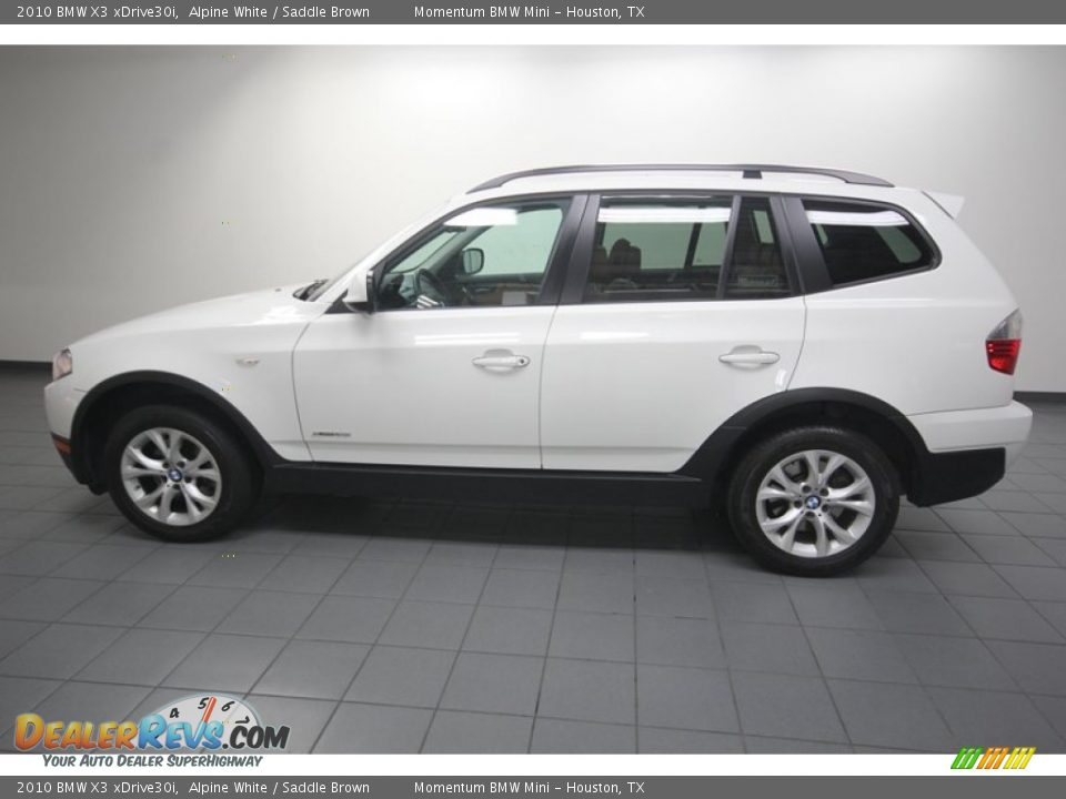 2010 BMW X3 xDrive30i Alpine White / Saddle Brown Photo #2