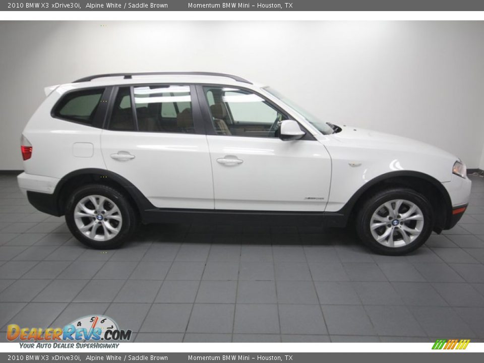 2010 BMW X3 xDrive30i Alpine White / Saddle Brown Photo #7