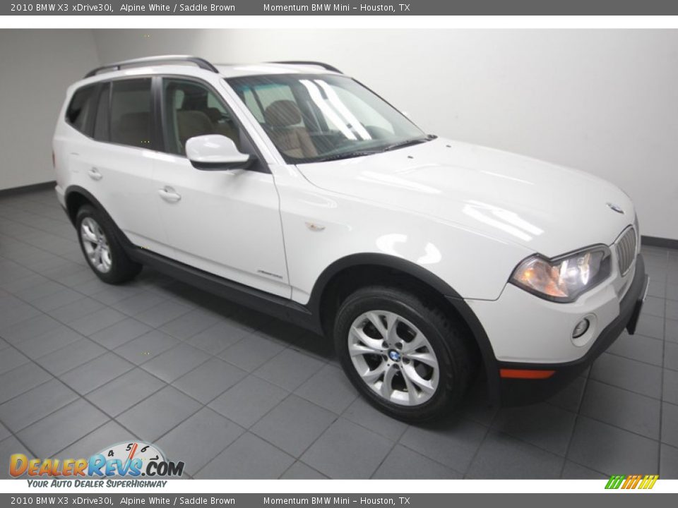 2010 BMW X3 xDrive30i Alpine White / Saddle Brown Photo #8
