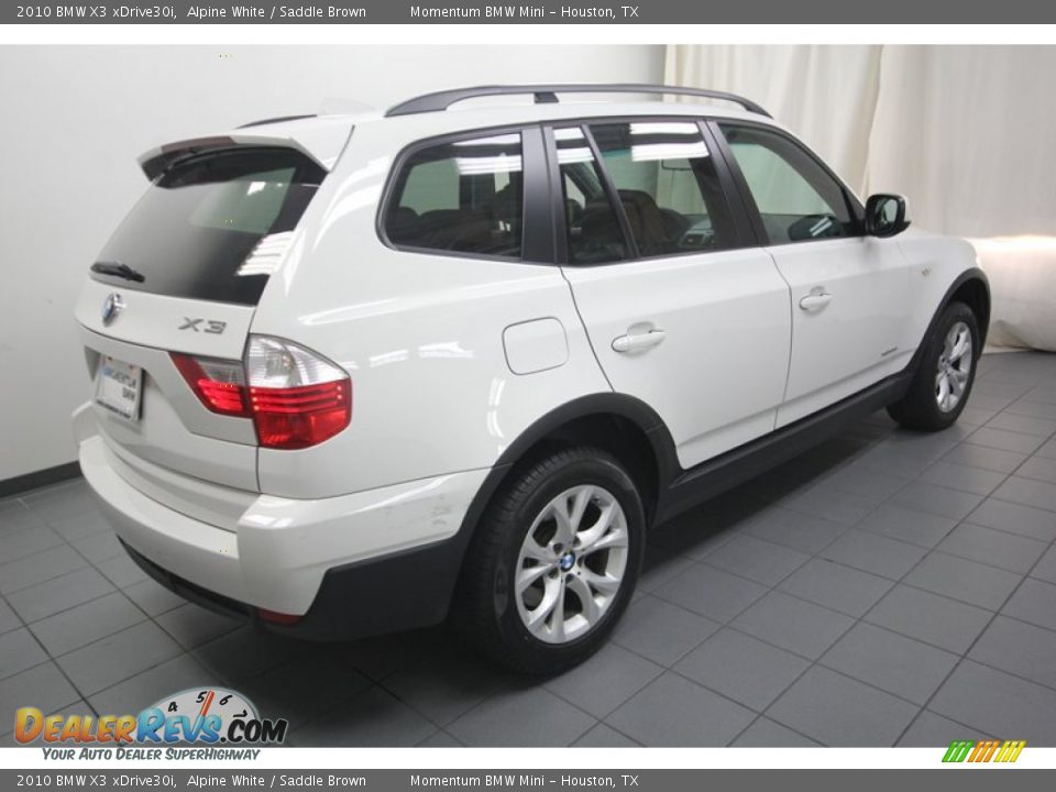 2010 BMW X3 xDrive30i Alpine White / Saddle Brown Photo #11