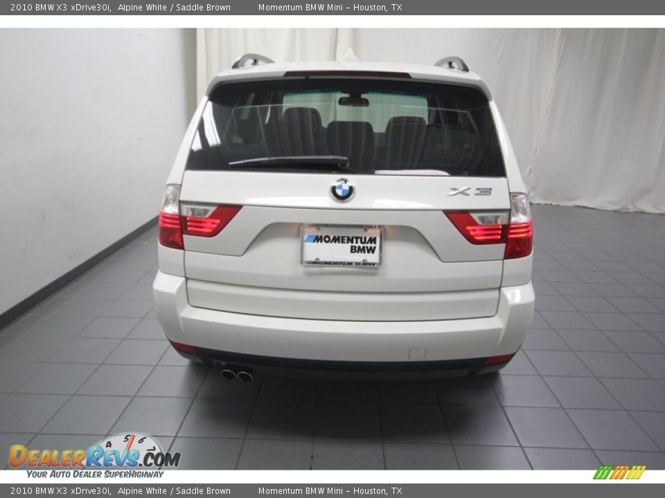 2010 BMW X3 xDrive30i Alpine White / Saddle Brown Photo #12