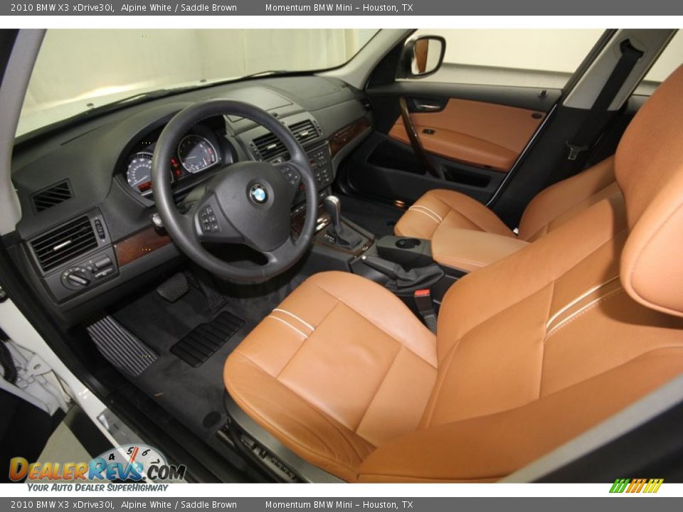 2010 BMW X3 xDrive30i Alpine White / Saddle Brown Photo #13