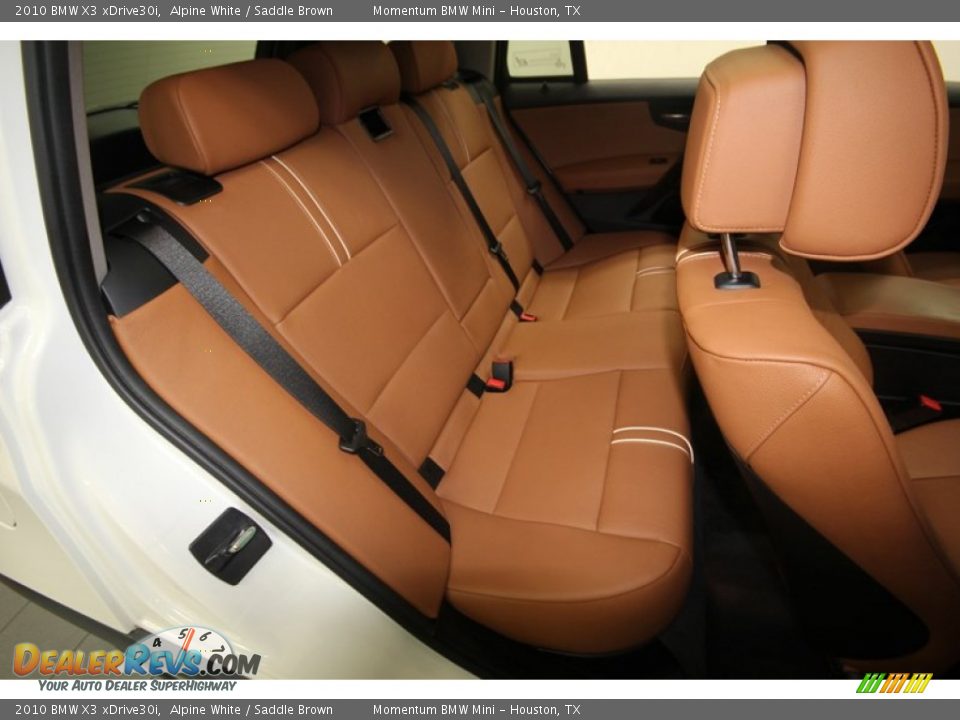 2010 BMW X3 xDrive30i Alpine White / Saddle Brown Photo #34