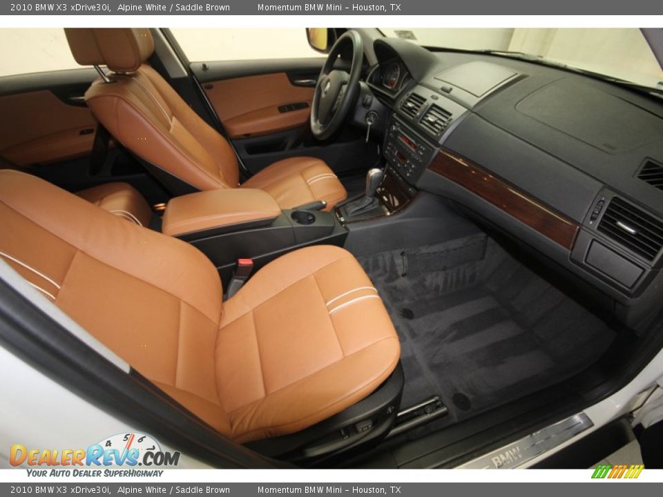 2010 BMW X3 xDrive30i Alpine White / Saddle Brown Photo #35
