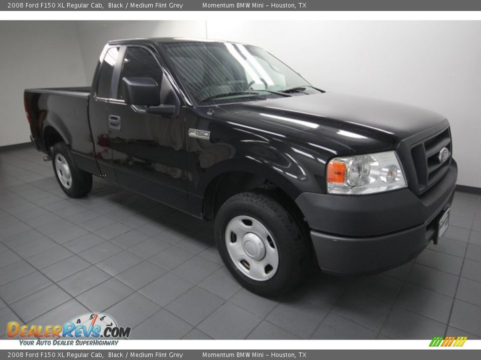 2008 Ford F150 XL Regular Cab Black / Medium Flint Grey Photo #1