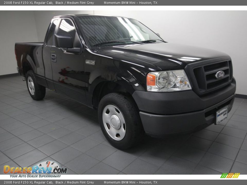 2008 Ford F150 XL Regular Cab Black / Medium Flint Grey Photo #6