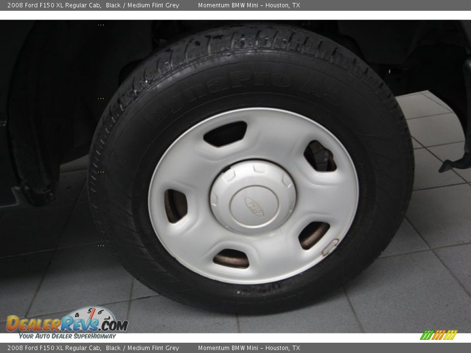 2008 Ford F150 XL Regular Cab Black / Medium Flint Grey Photo #7