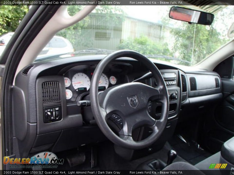 2003 Dodge Ram 1500 SLT Quad Cab 4x4 Light Almond Pearl / Dark Slate Gray Photo #10