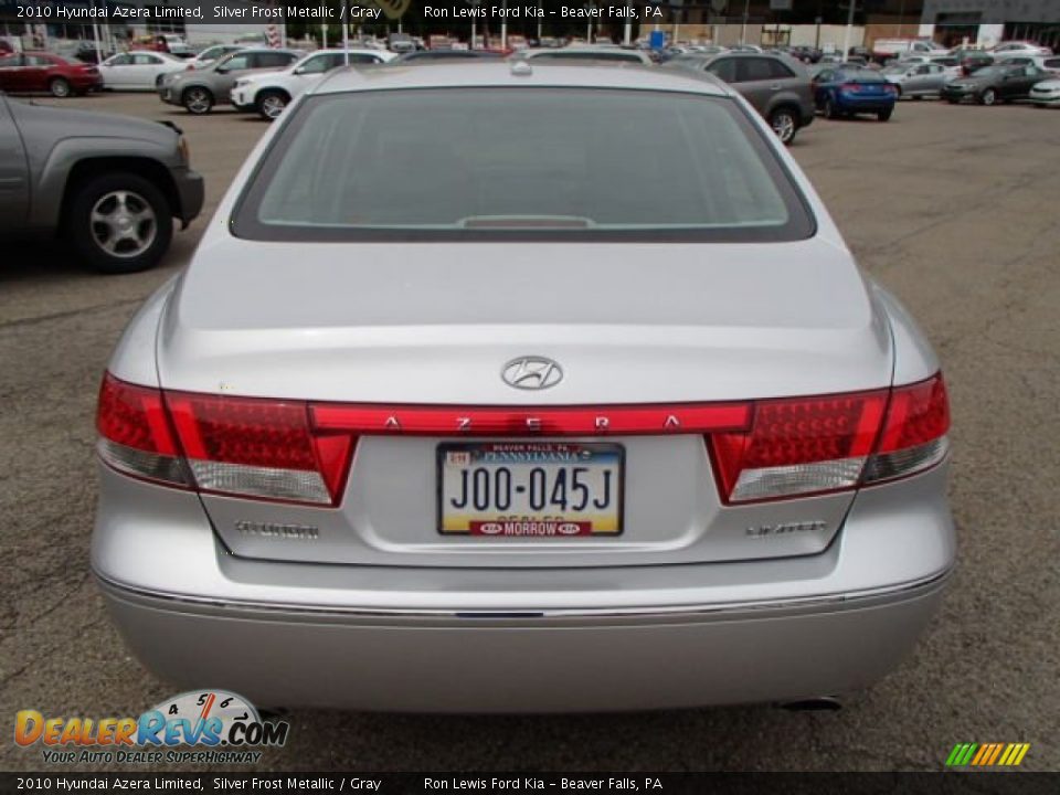2010 Hyundai Azera Limited Silver Frost Metallic / Gray Photo #7