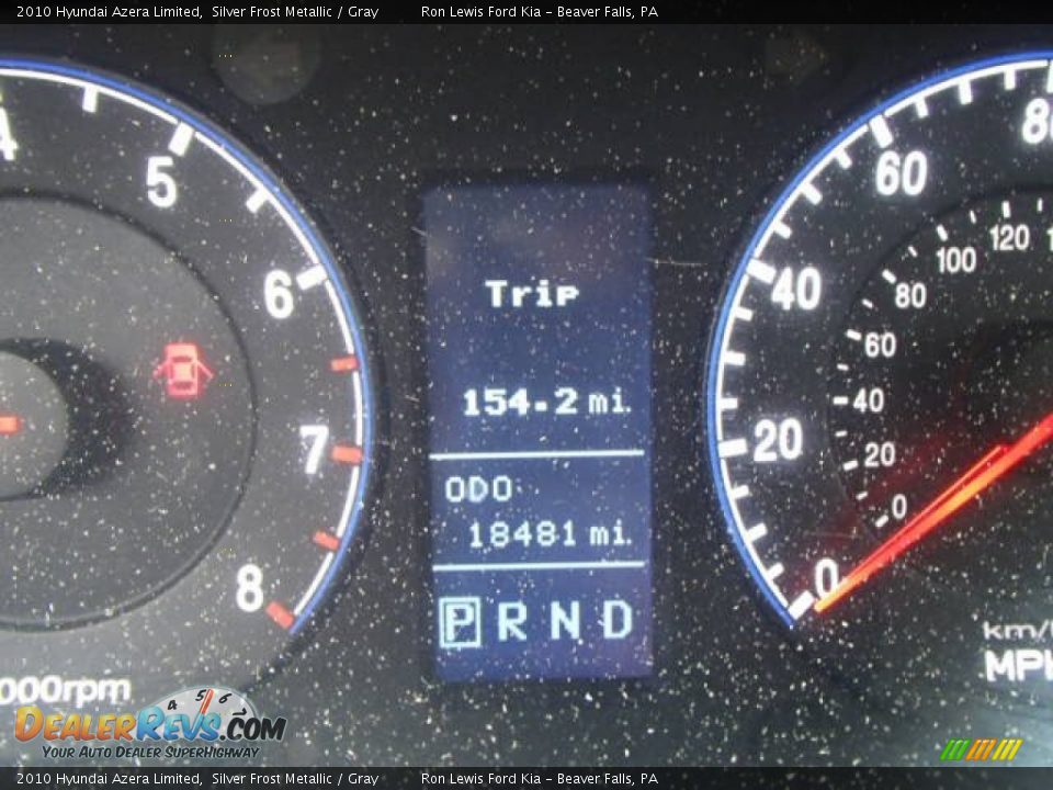 2010 Hyundai Azera Limited Silver Frost Metallic / Gray Photo #19