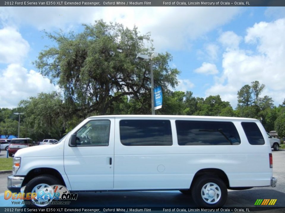 2012 Ford E Series Van E350 XLT Extended Passenger Oxford White / Medium Flint Photo #2