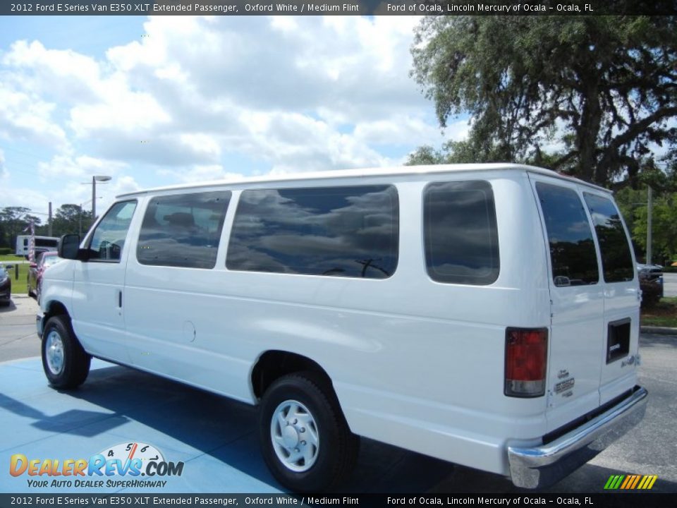 2012 Ford E Series Van E350 XLT Extended Passenger Oxford White / Medium Flint Photo #3