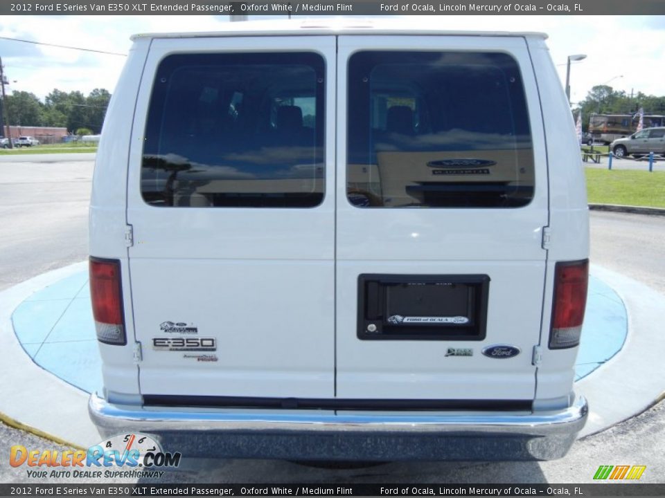 2012 Ford E Series Van E350 XLT Extended Passenger Oxford White / Medium Flint Photo #4