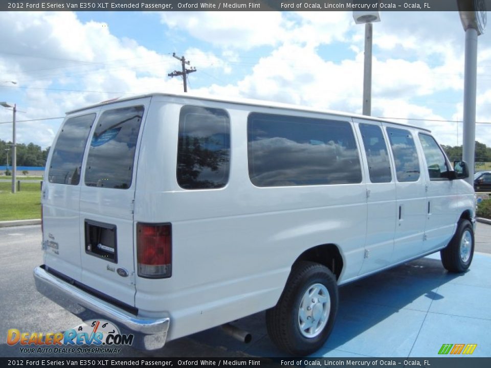 2012 Ford E Series Van E350 XLT Extended Passenger Oxford White / Medium Flint Photo #5