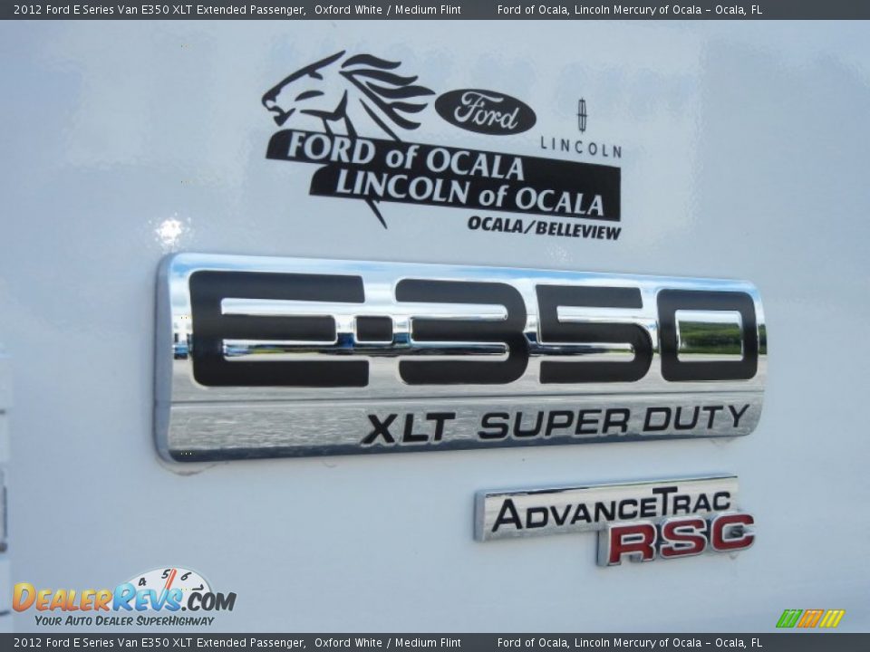 2012 Ford E Series Van E350 XLT Extended Passenger Oxford White / Medium Flint Photo #9