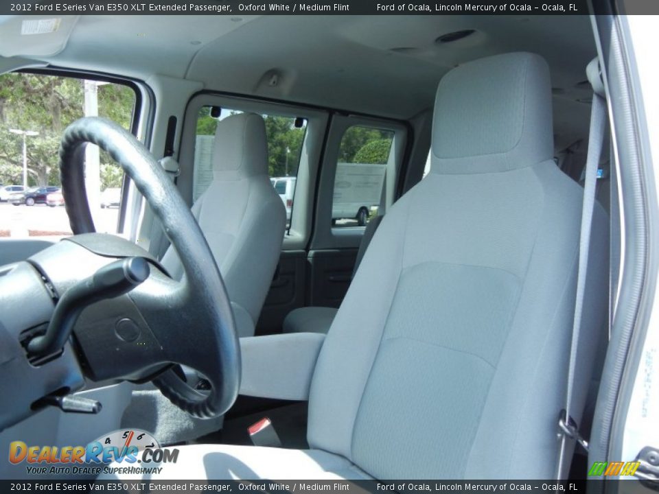 2012 Ford E Series Van E350 XLT Extended Passenger Oxford White / Medium Flint Photo #13