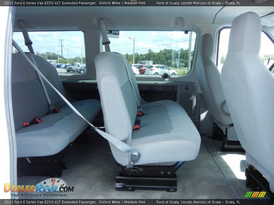 2012 Ford E Series Van E350 XLT Extended Passenger Oxford White / Medium Flint Photo #17