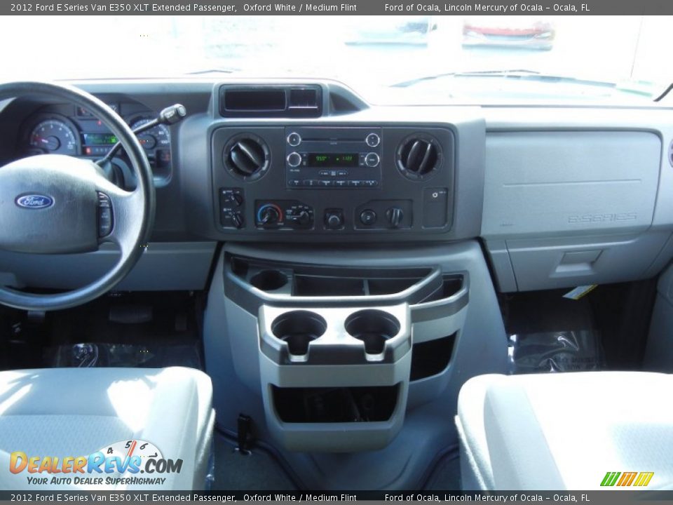 2012 Ford E Series Van E350 XLT Extended Passenger Oxford White / Medium Flint Photo #23