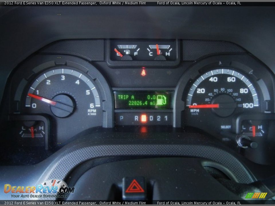 2012 Ford E Series Van E350 XLT Extended Passenger Oxford White / Medium Flint Photo #25