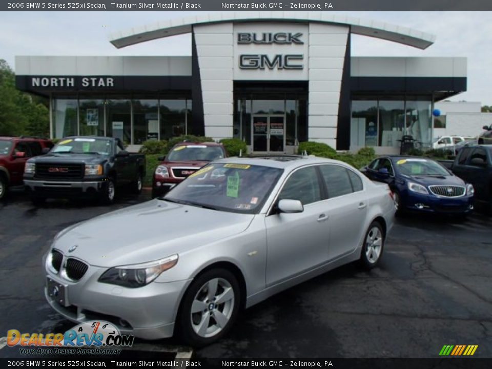2006 BMW 5 Series 525xi Sedan Titanium Silver Metallic / Black Photo #1