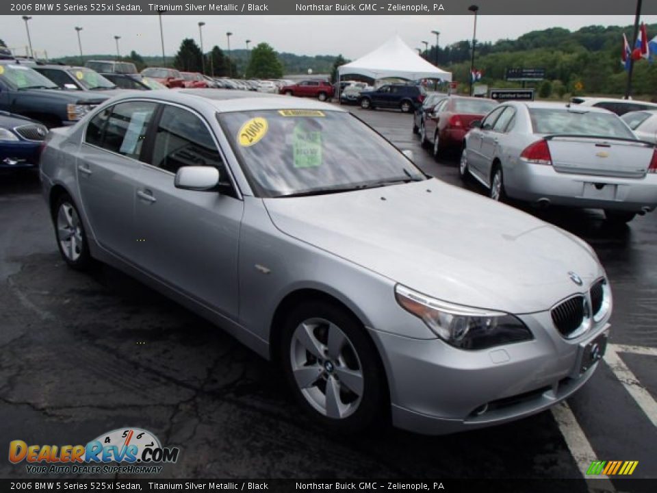 2006 BMW 5 Series 525xi Sedan Titanium Silver Metallic / Black Photo #3