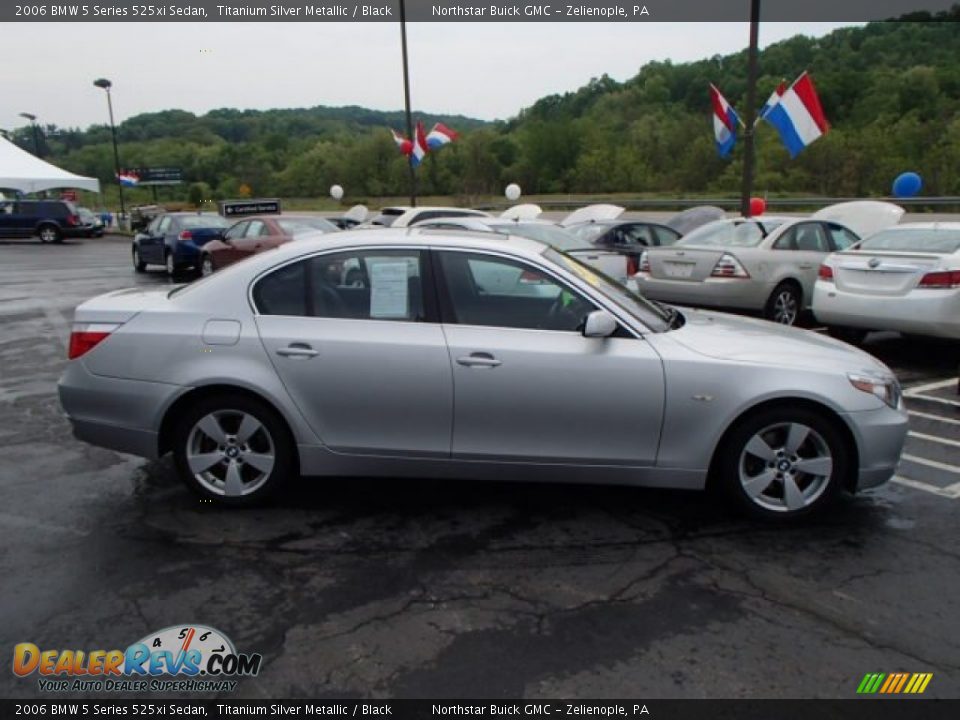 2006 BMW 5 Series 525xi Sedan Titanium Silver Metallic / Black Photo #4