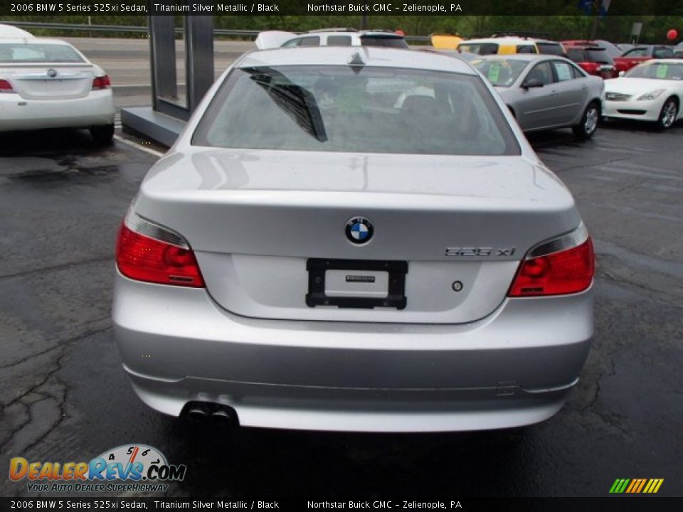 2006 BMW 5 Series 525xi Sedan Titanium Silver Metallic / Black Photo #6