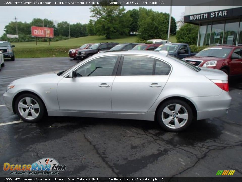 2006 BMW 5 Series 525xi Sedan Titanium Silver Metallic / Black Photo #8