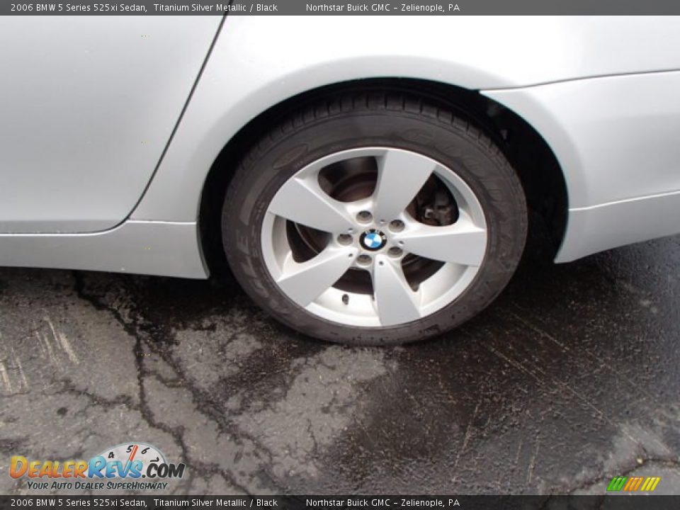 2006 BMW 5 Series 525xi Sedan Titanium Silver Metallic / Black Photo #9