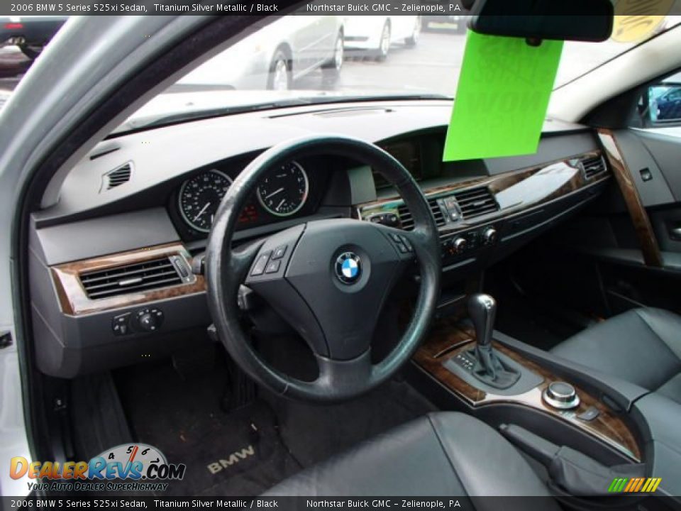 2006 BMW 5 Series 525xi Sedan Titanium Silver Metallic / Black Photo #10