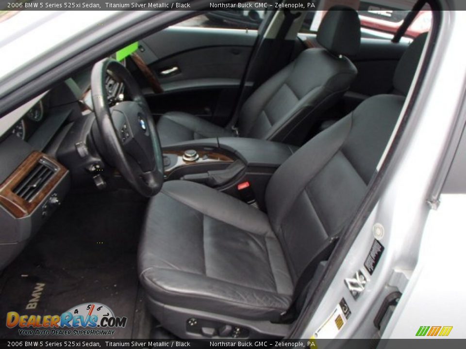 2006 BMW 5 Series 525xi Sedan Titanium Silver Metallic / Black Photo #11