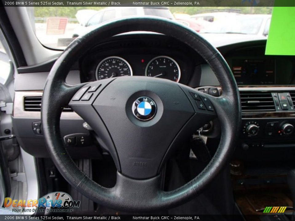 2006 BMW 5 Series 525xi Sedan Titanium Silver Metallic / Black Photo #18