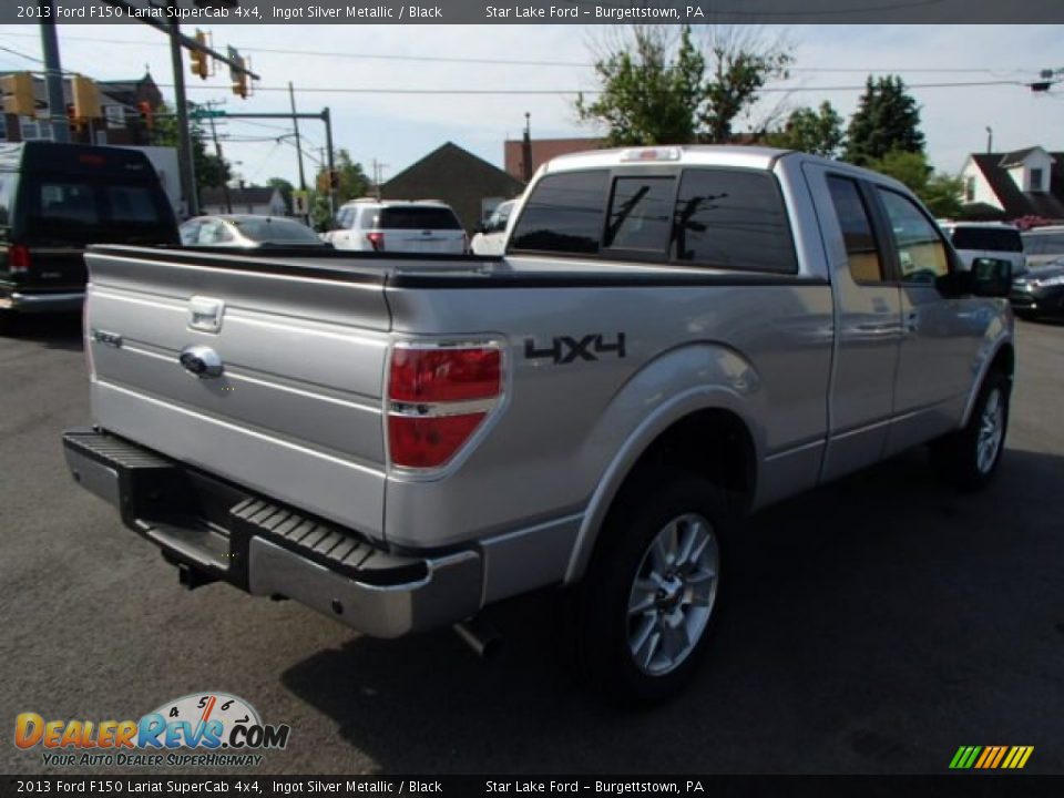 2013 Ford F150 Lariat SuperCab 4x4 Ingot Silver Metallic / Black Photo #5