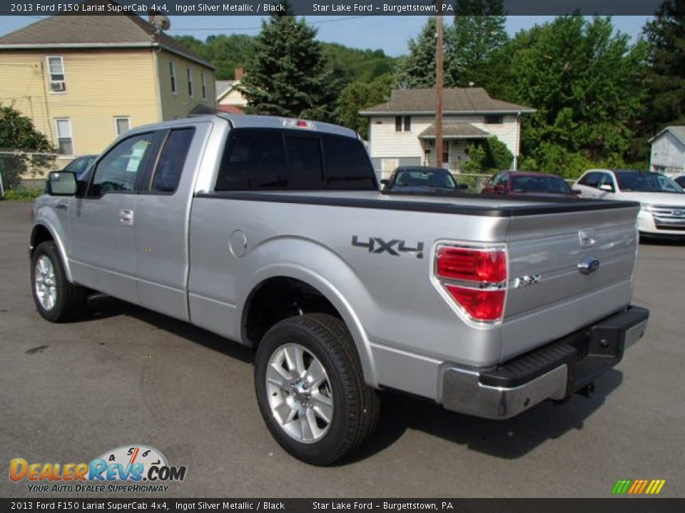 2013 Ford F150 Lariat SuperCab 4x4 Ingot Silver Metallic / Black Photo #7