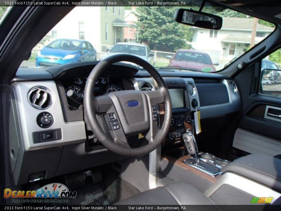2013 Ford F150 Lariat SuperCab 4x4 Ingot Silver Metallic / Black Photo #10